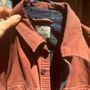 LL Bean Flannel Lined Cotton Shacket